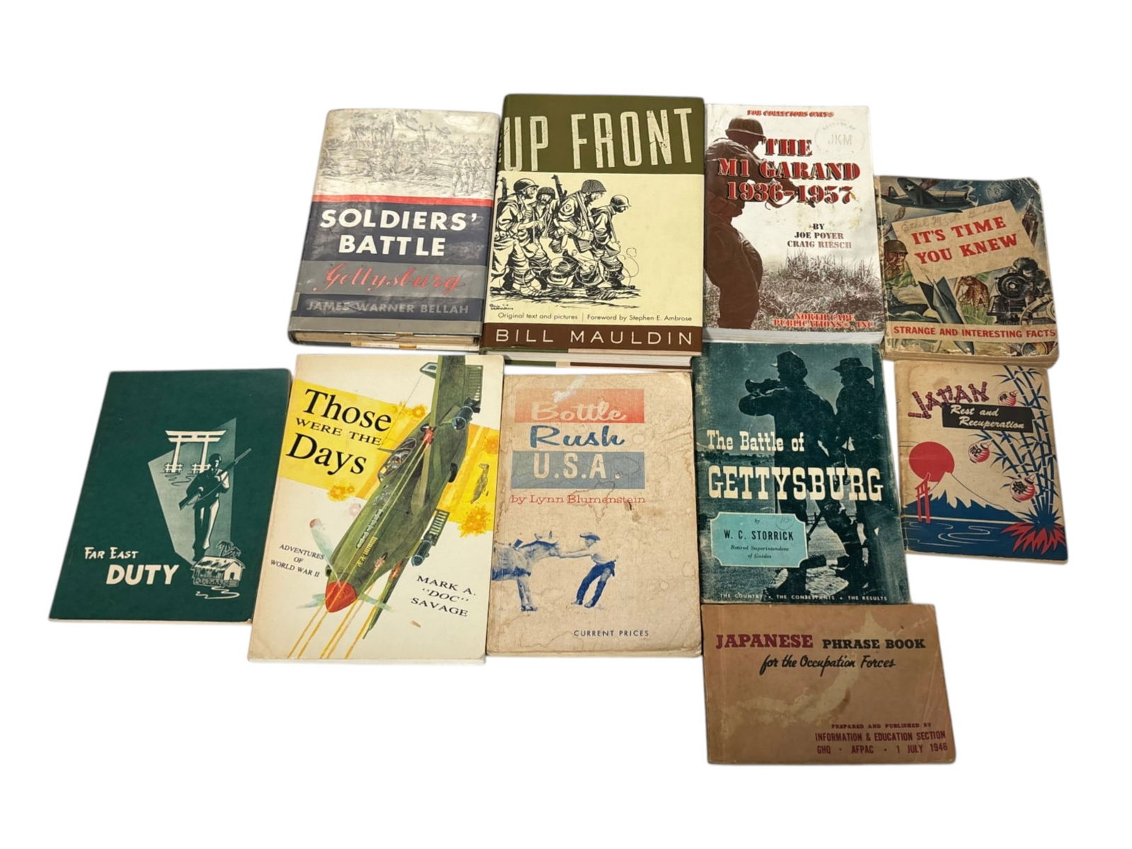 Lot of (10) Books Some From WWII: See Photos 