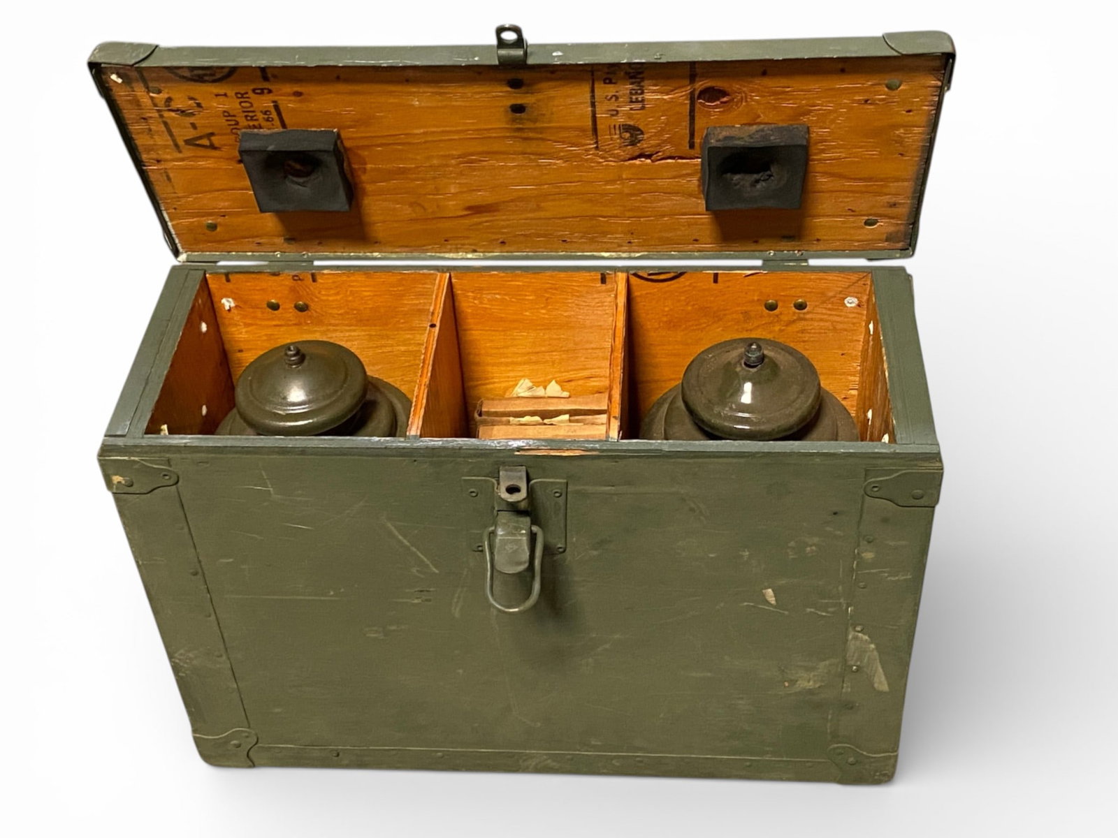(2) Collectible US Military Quantam Globe Gasoline Lantern in Box with Extras: *ADDITIONAL SHIPPING CHARGE DUE TO WEIGHT AND SIZE* | Comes in box, Extra Glass, Extra Panels. See Photos.