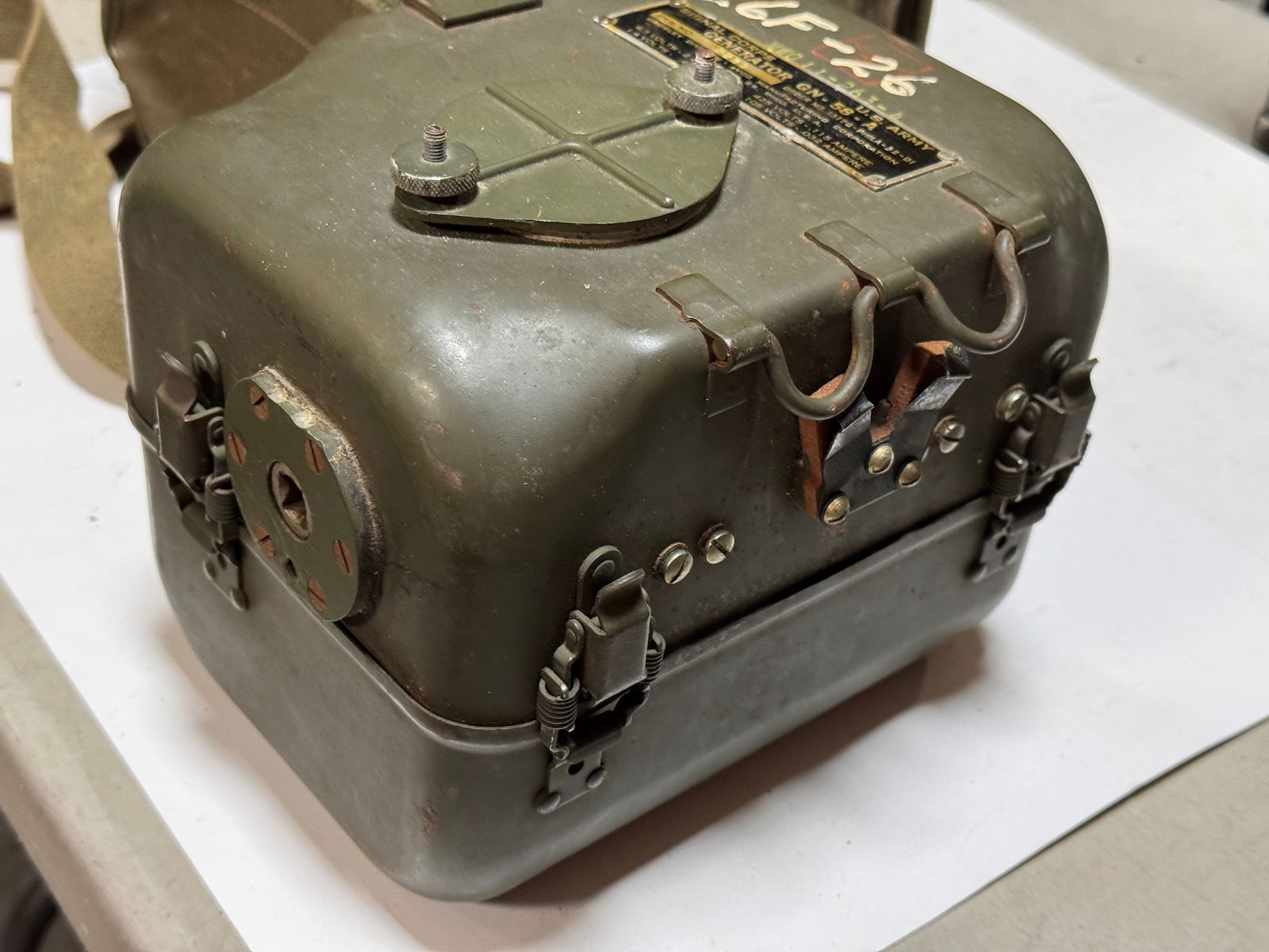 WWII Army Signal Corps Generator GN-58-A for Field Radios - 4