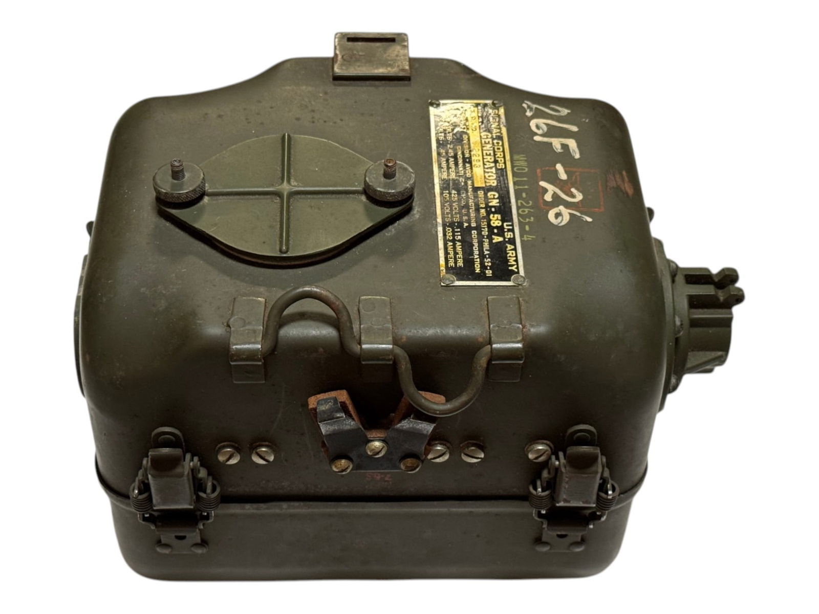 WWII Army Signal Corps Generator GN-58-A for Field Radios - 7
