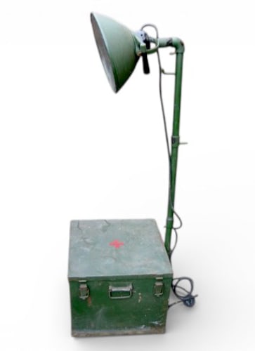 WWII Era Field Operating Lamp American Sterilizer CO.: *ADDITIONAL SHIPPING CHARGE DUE TO WEIGHT AND SIZE* | Seems like everything is there. Great Condition Overall. See Photos. 