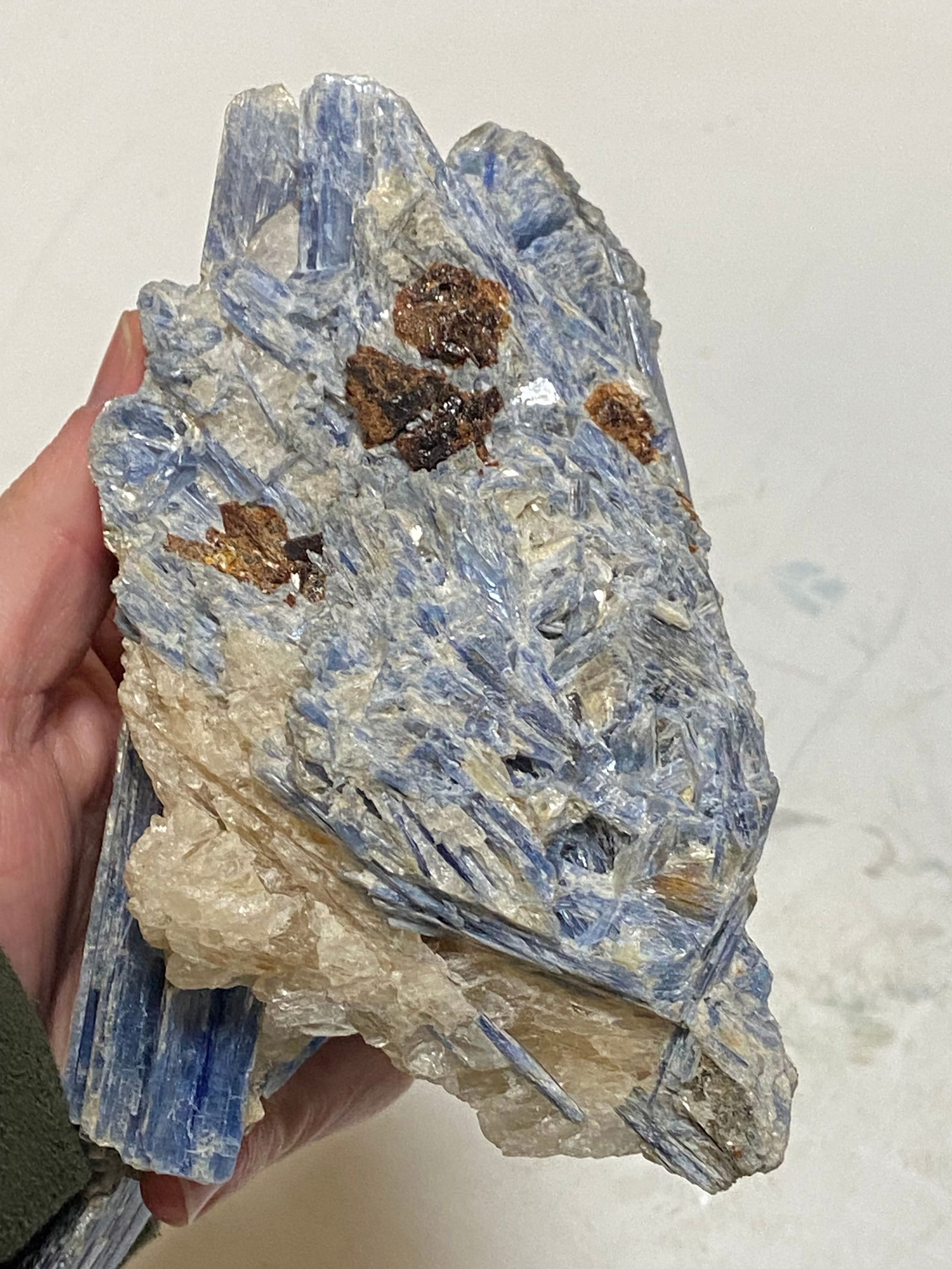 Nice Large Natural Blue Kyanite Quartz Crystal Cluster - 4