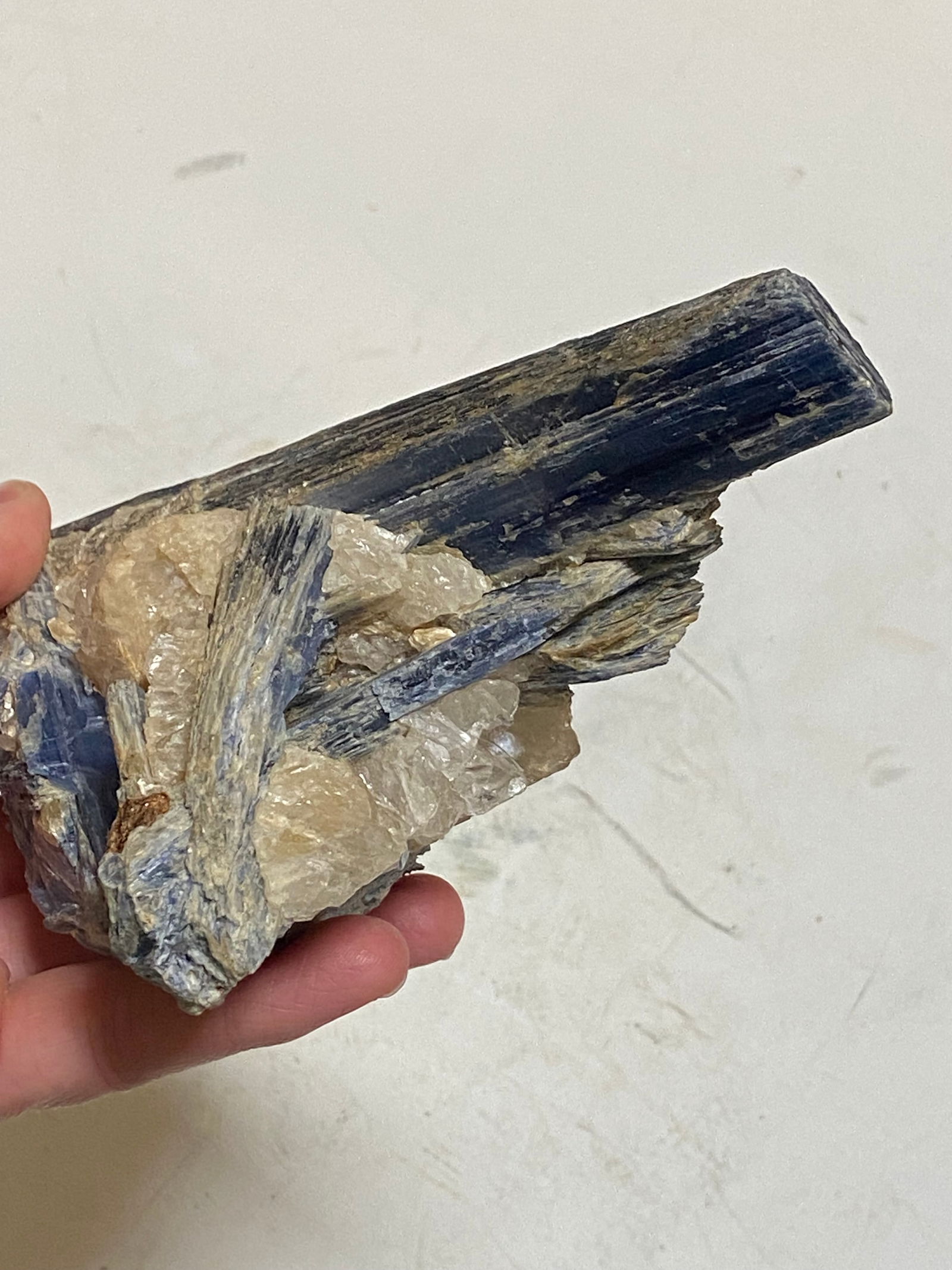 Nice Large Natural Blue Kyanite Quartz Crystal Cluster - 5