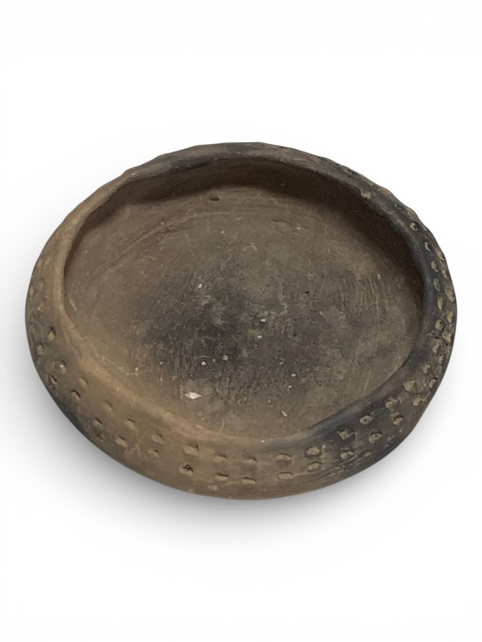 Native American Artifact Indian Bowl: Found circa 1964 in Ogden, Arkansas. Approximately 4.5” across, 1.5” tall. Has nice decorative rim 