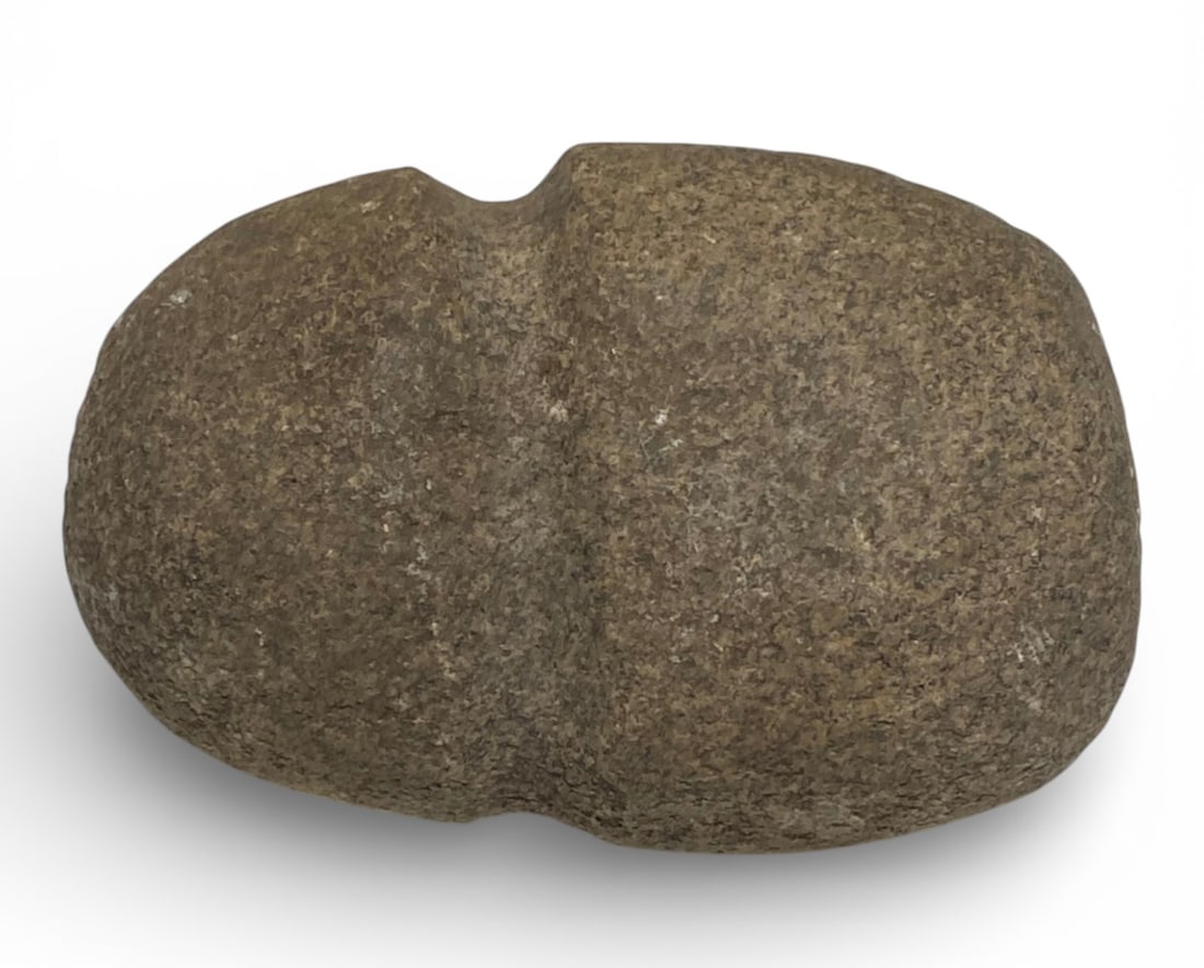Native American Artifact Full Grooved Hammer Granite Stone: Found in Ogden, Arkansas. Measures approximately 6.5” and weighs 5.2 lbs.