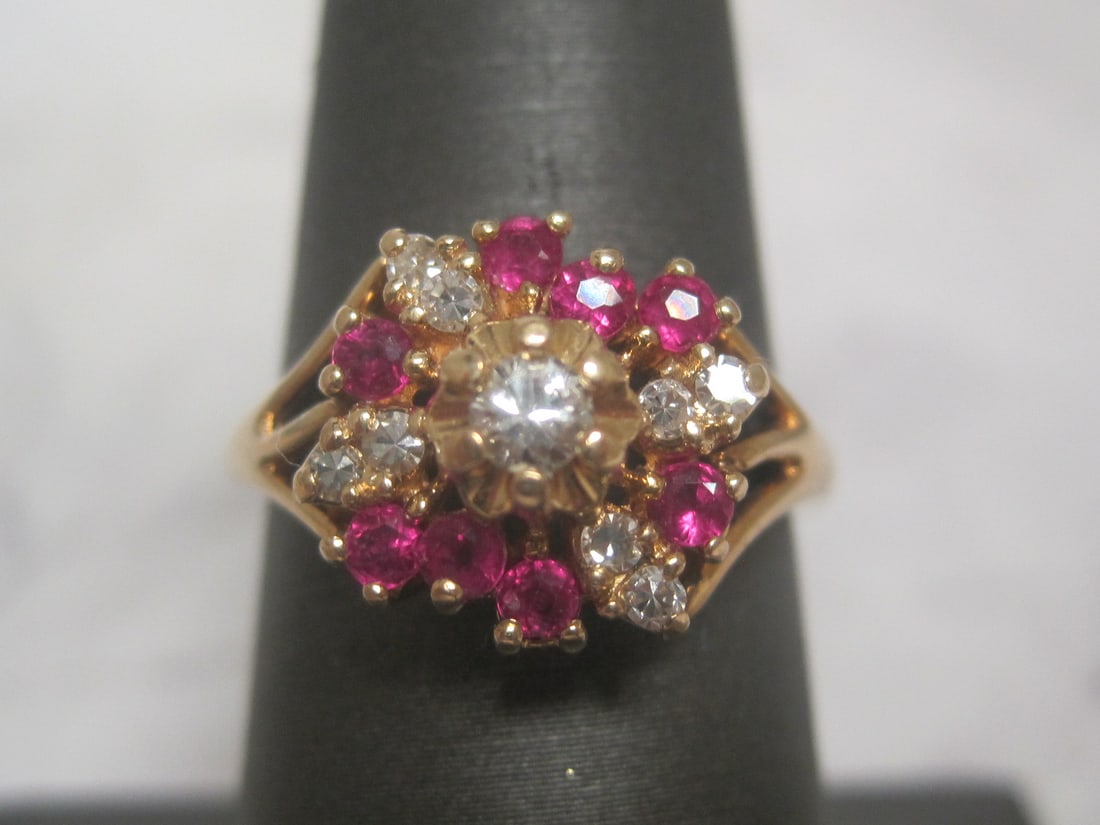 14k Gold Ruby & Diamond Ring (1 of 4)
