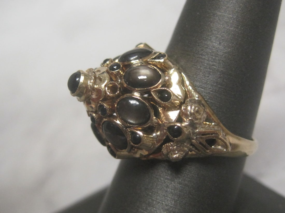 14k Gold Star Sapphire Princess Ring - 2