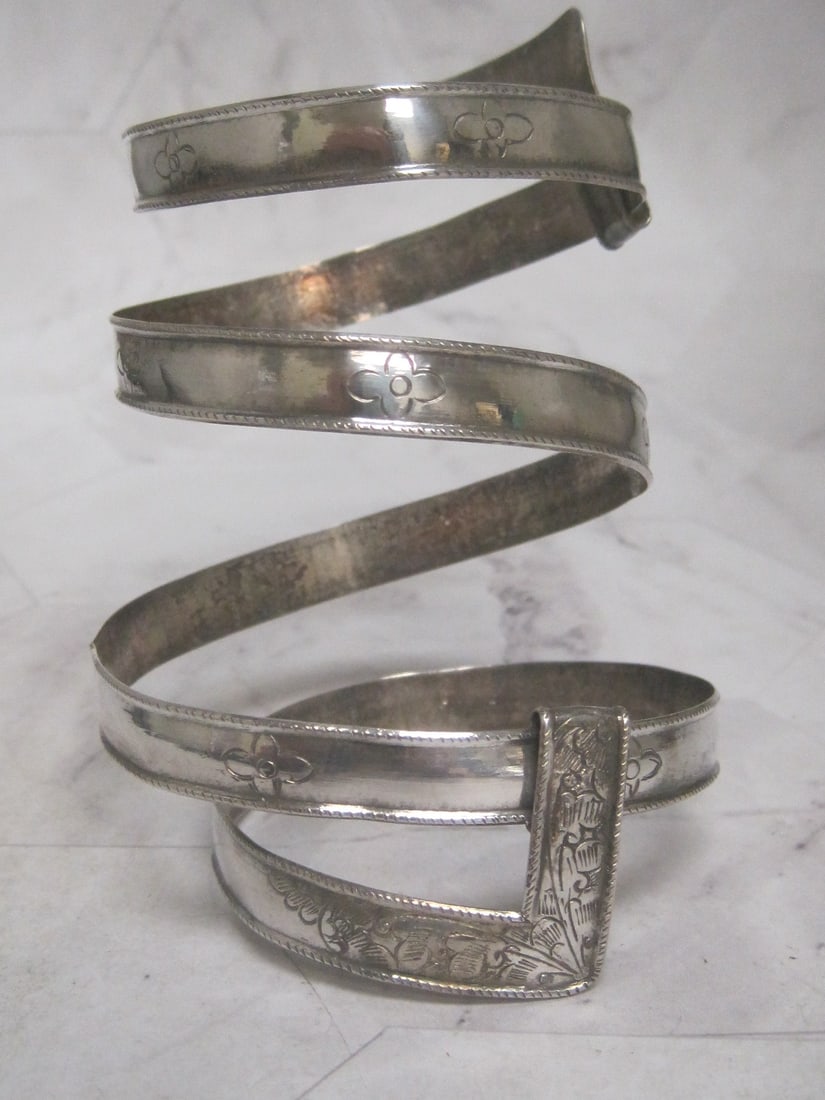 Cool Large Sterling Silver "Snake" Bracelet - 3