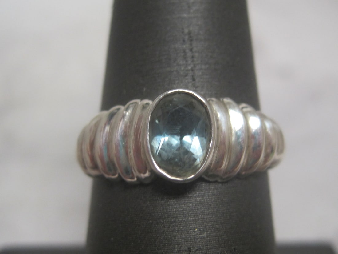 Sterling Silver Aquamarine Ring (1 of 4)