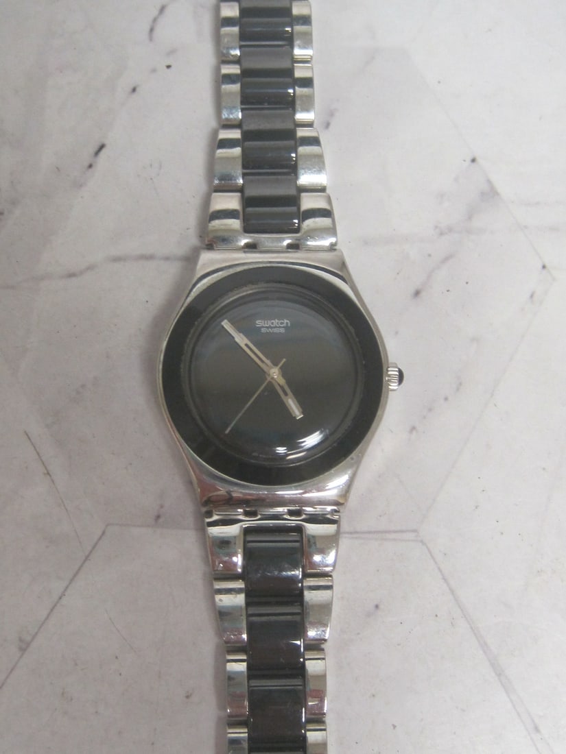 Men's Swatch Wristwatch: Irony Medium Jet Black, Needs new battery 