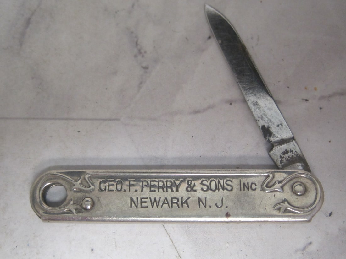 Vintage Advertising Pocket Knife: George F. Perry & Sons Inc. Newark, NJ 
