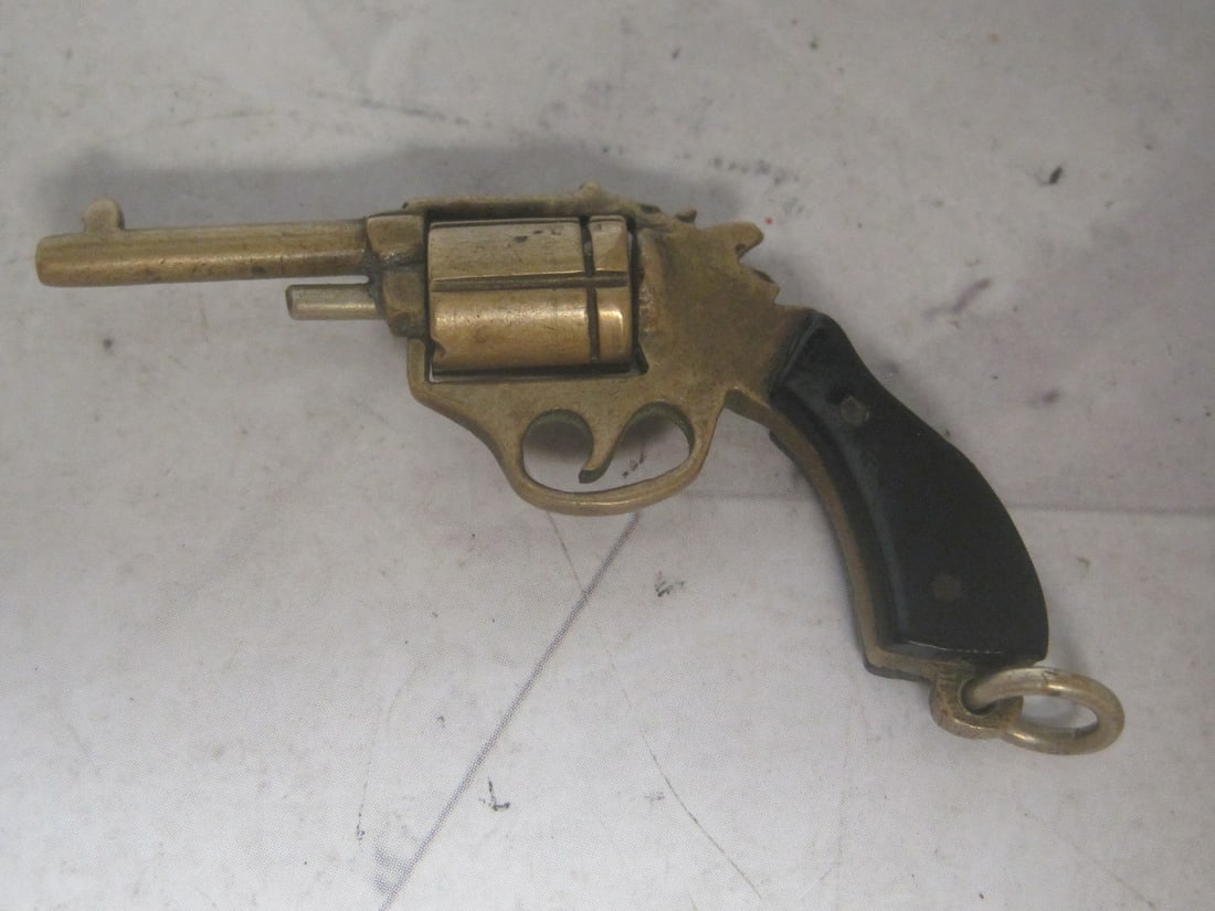 Cool Antique Miniature Pistol Pendant or Charm: . 