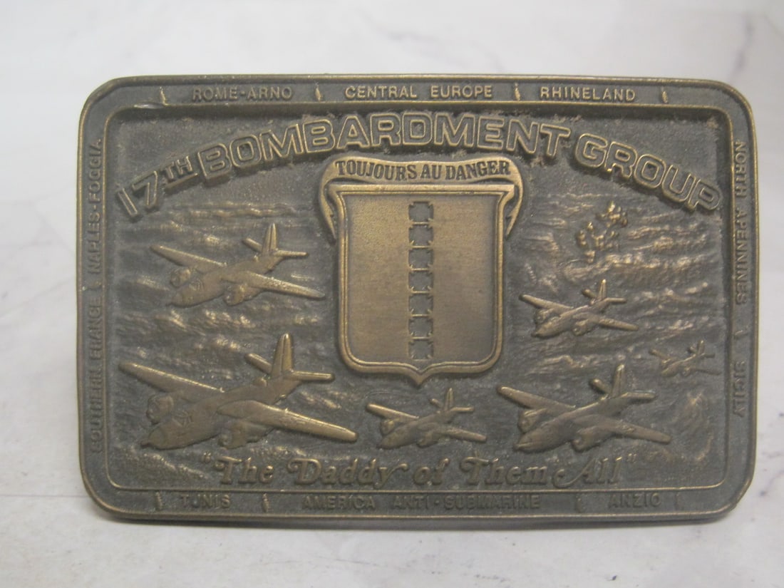 Collector's Belt Buckle: 17th Bombardment Group, Numbered 