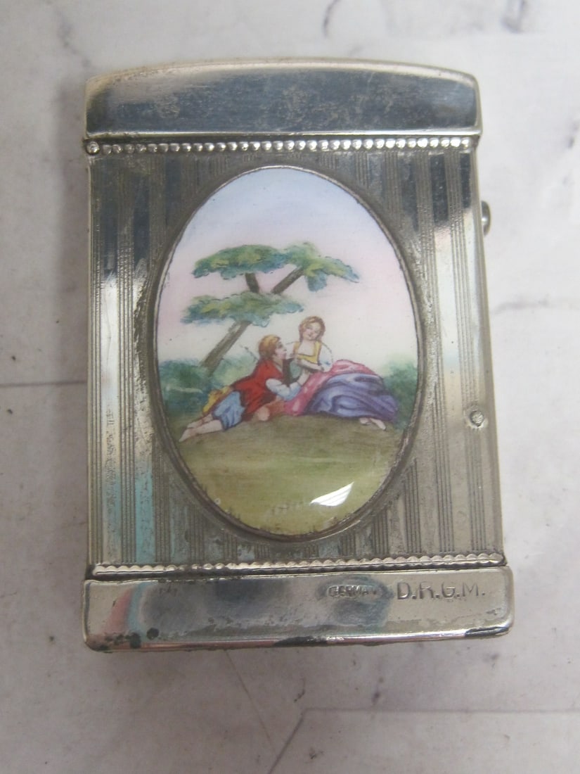Antique German Enameled Match Safe (1 of 6)