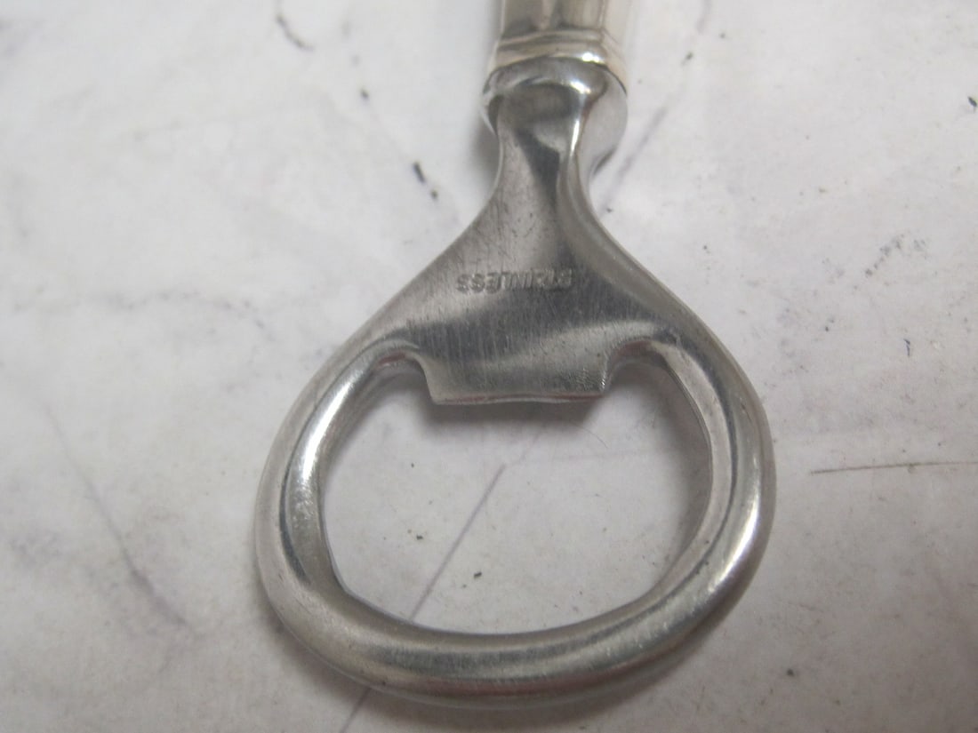 Sterling Silver Handled Art Deco Style Bottle Opener - 4