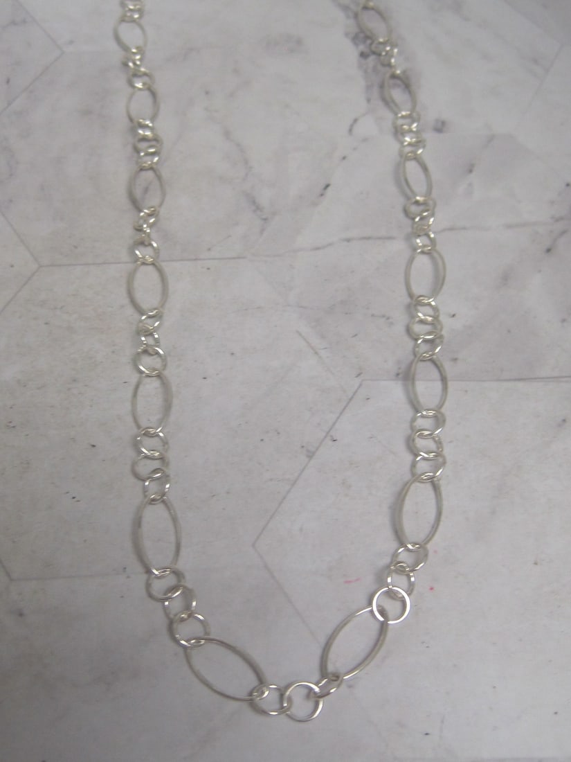 22" Sterling Silver Fancy Link Necklace (1 of 5)