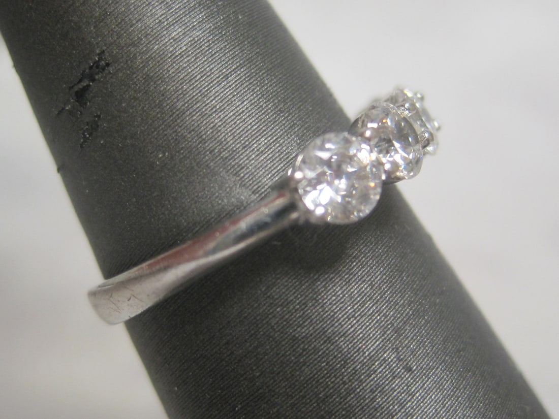 Fine Sterling Silver CZ Band - 3