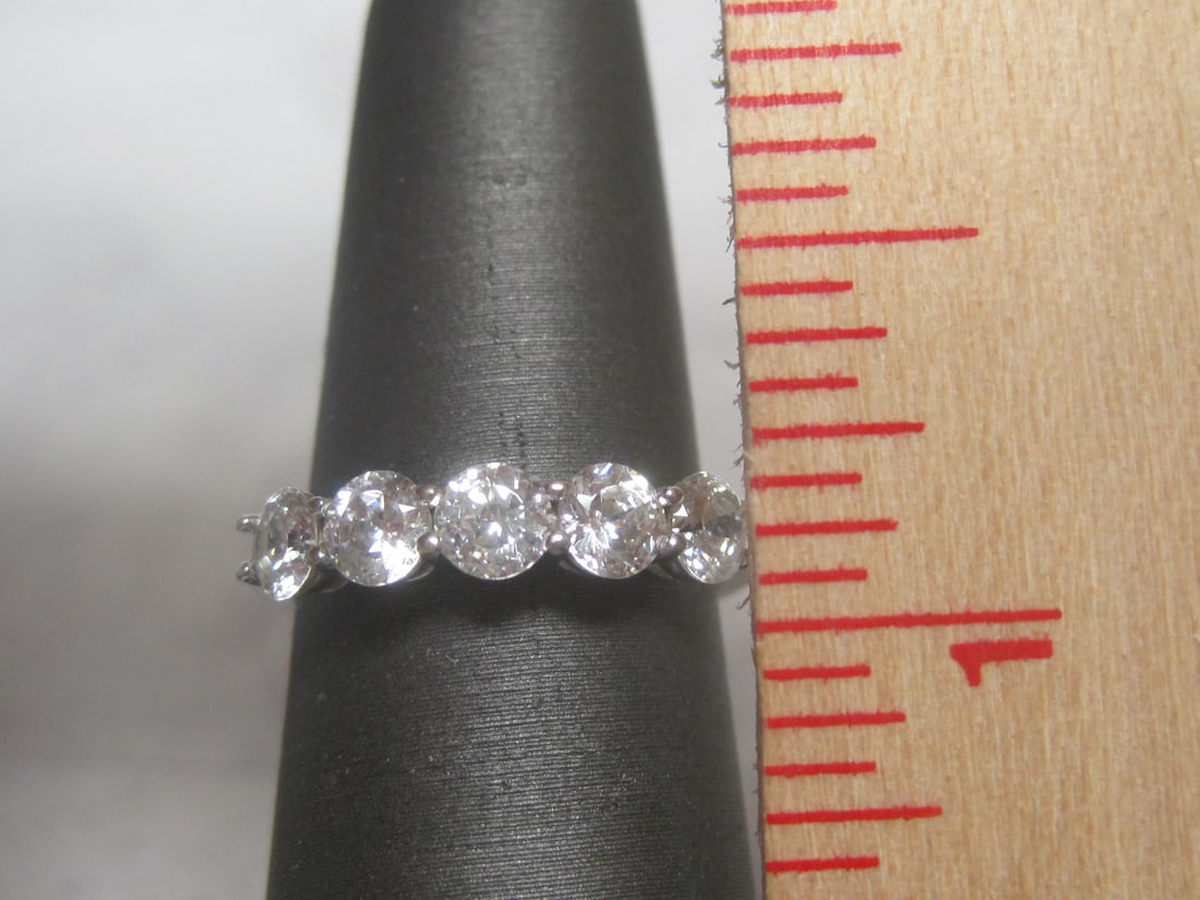 Fine Sterling Silver CZ Band - 4