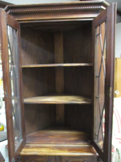 Corner Wood Cabinet - 5