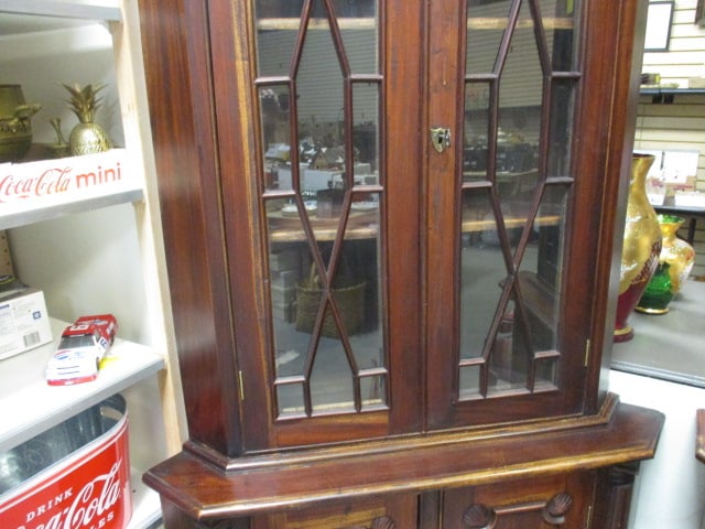 Corner Wood Cabinet - 5