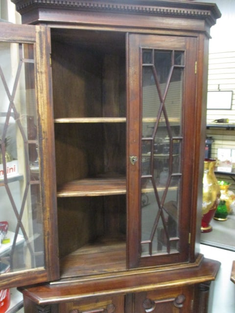 Corner Wood Cabinet - 7