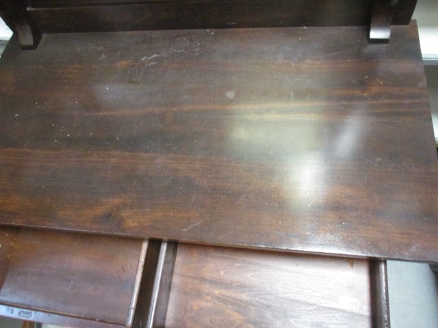 Antique Wood 3 Drawer Dresser w/Mirror - 6