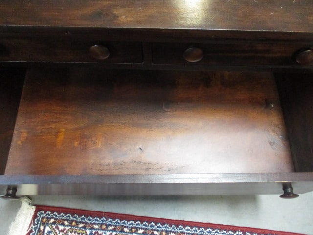 Antique Wood 3 Drawer Dresser w/Mirror - 8