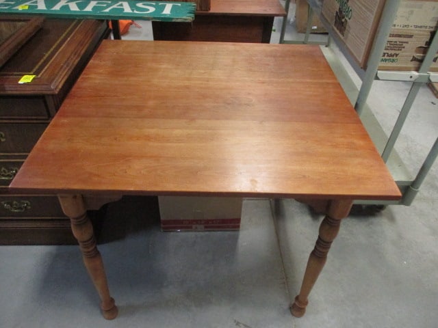 Vintage Wood Square Table - 2
