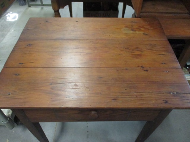 1 Drawer Pine Table - 2