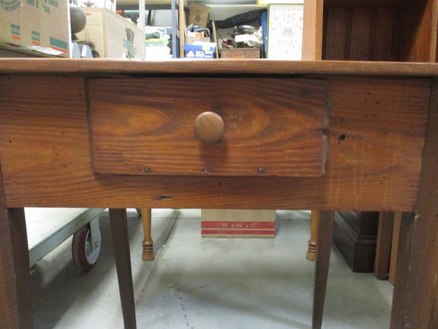 1 Drawer Pine Table - 5