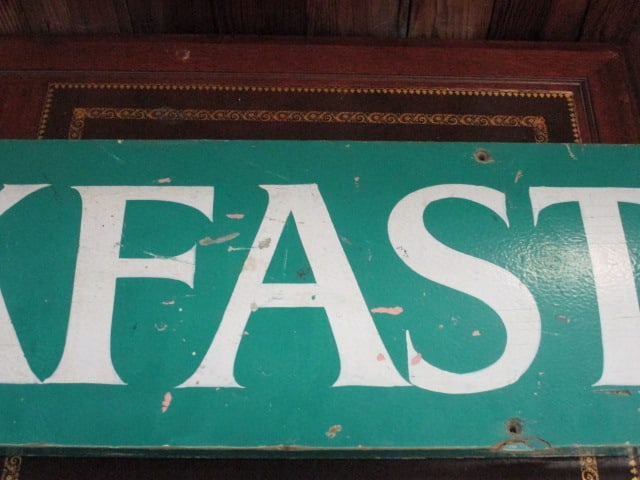 Breakfast Wood Carved Sign - 4