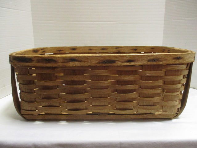 Vintage Woven Wood Basket (1 of 11)