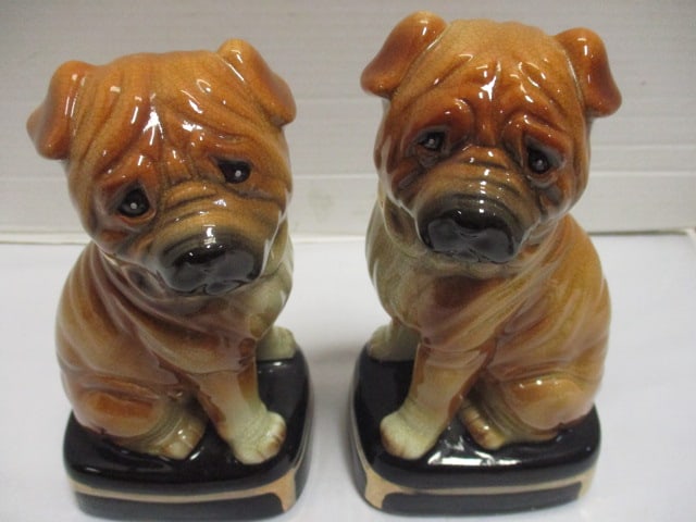 Shar Pei (PR) Bookends 8" & Dog Figurine (6 1/2") - 5