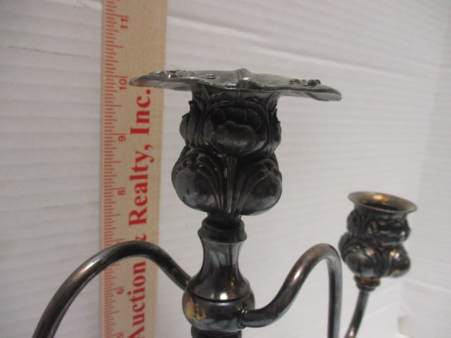 Triple Silverplate Candleabra - 10