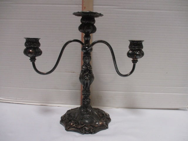 Triple Silverplate Candleabra - 11