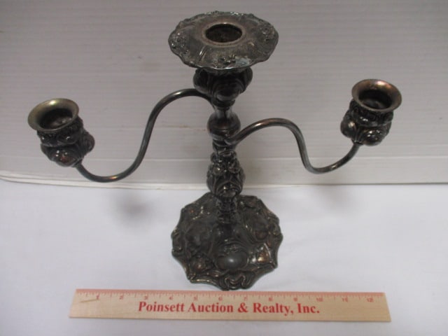 Triple Silverplate Candleabra - 12