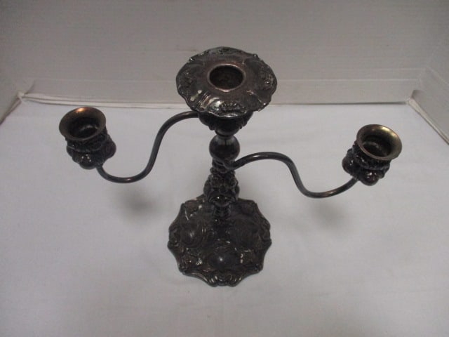 Triple Silverplate Candleabra - 2