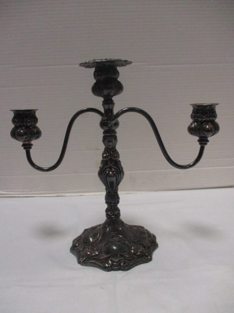 Triple Silverplate Candleabra - 3