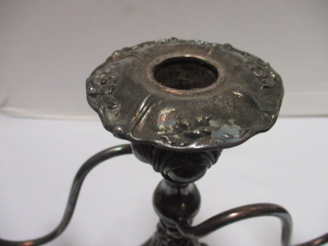 Triple Silverplate Candleabra - 8