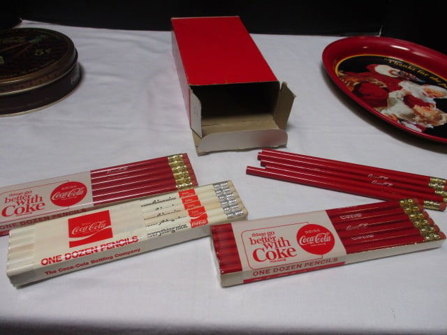 Coca Cola Oval Tray (11 x 8 1/2), Coca Cola Tin 6", & Partial - 11