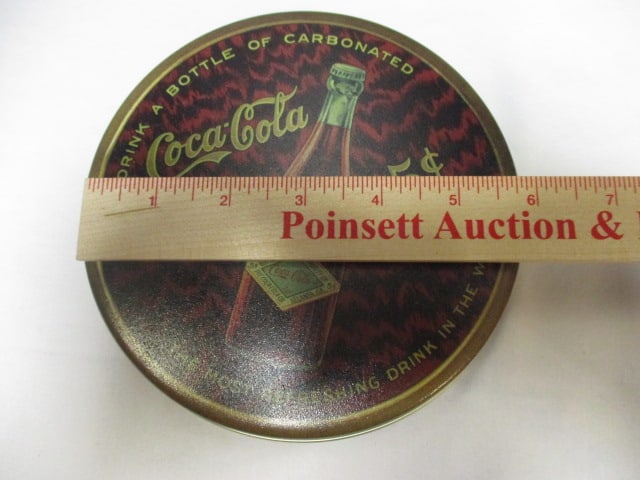 Coca Cola Oval Tray (11 x 8 1/2), Coca Cola Tin 6", & Partial - 14