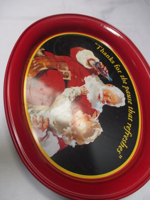 Coca Cola Oval Tray (11 x 8 1/2), Coca Cola Tin 6", & Partial - 3