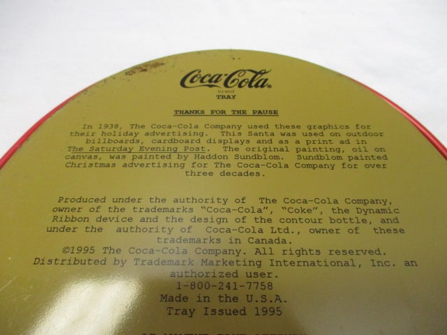 Coca Cola Oval Tray (11 x 8 1/2), Coca Cola Tin 6", & Partial - 4