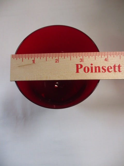 Red Water Goblets w/Clear Stems - 11