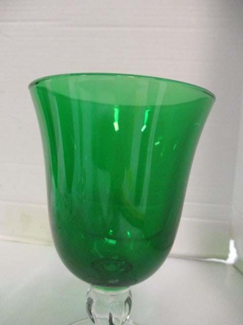 Green Water Goblets (Possibly Lenox) - 4