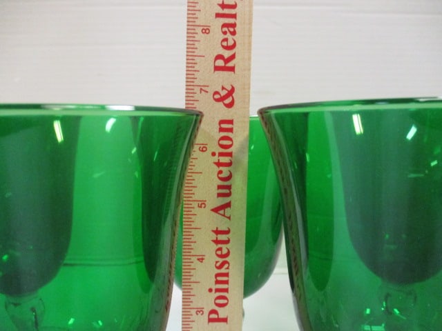 Green Water Goblets (Possibly Lenox) - 6