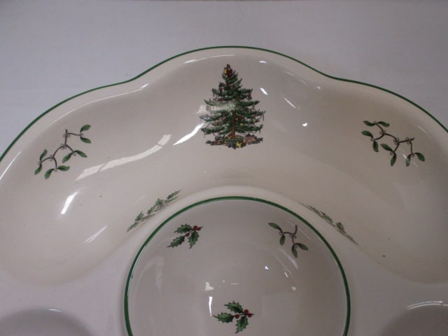 Spode 'Christmas Tree' Sectioned Dip Tray - 2