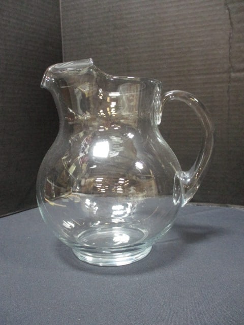 Double Wall Glass Pitcher 9 1/2" & Glass 9" Pitcher w/Ice Lip - 2