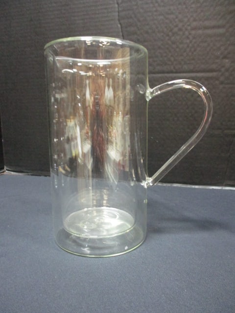 Double Wall Glass Pitcher 9 1/2" & Glass 9" Pitcher w/Ice Lip - 5