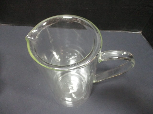 Double Wall Glass Pitcher 9 1/2" & Glass 9" Pitcher w/Ice Lip - 6